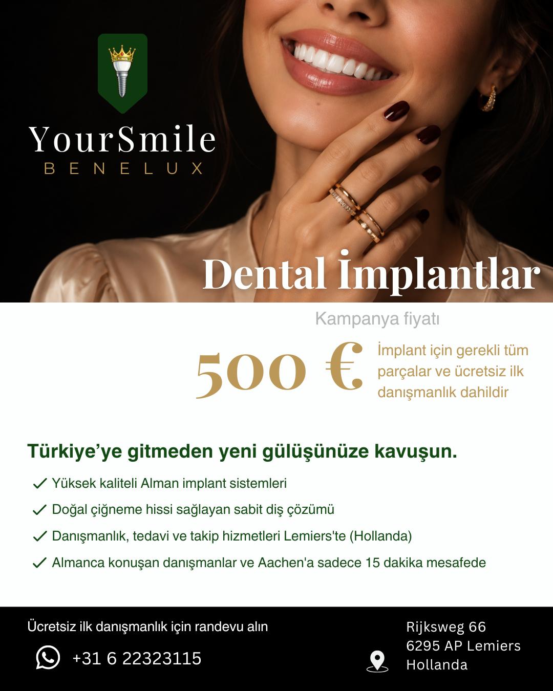 Instagram Post TürkÃ§e: Dental implantlar 500 Euro
