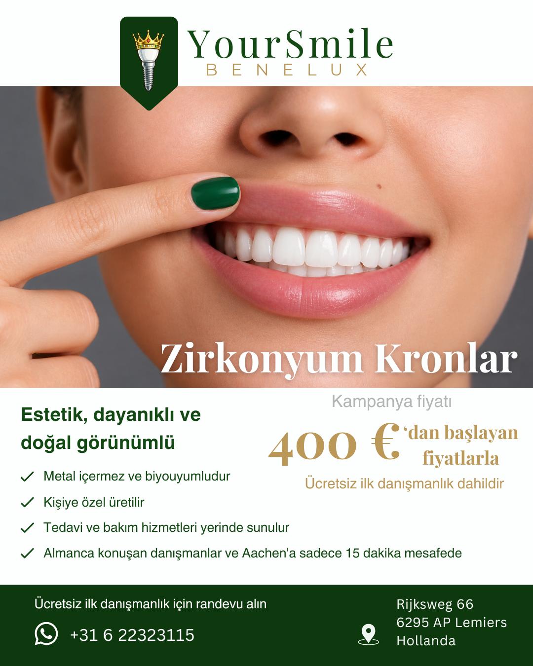 Instagram Post TürkÃ§e: Zirkonyum kronlar 400 Euro